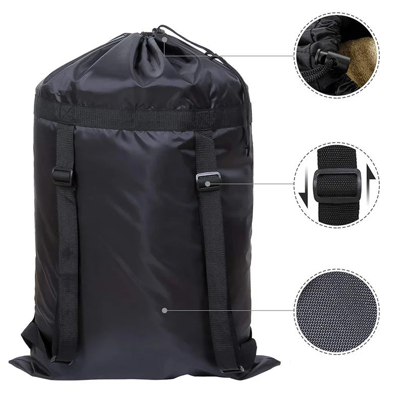Foldable Laundry Backpack – Large Capacity Dirty Clothes Bag for Travel & Gym