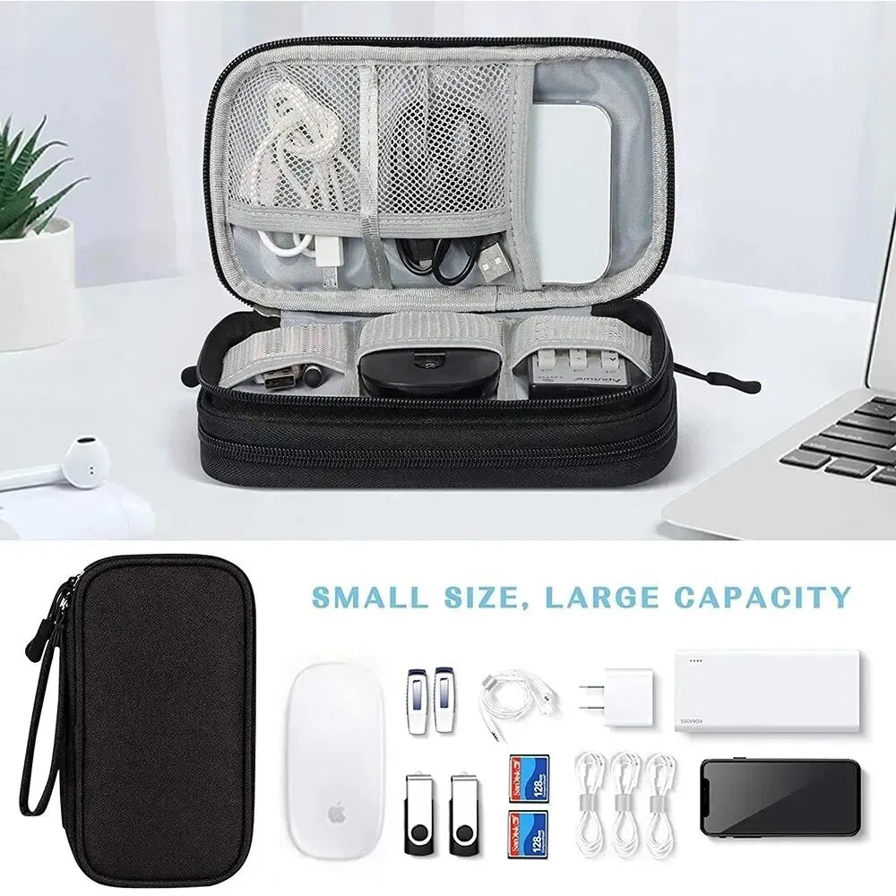 Travel Cable Organizer Bag – Waterproof Tech Pouch for Cables & Accessories