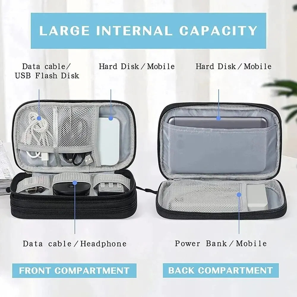 Travel Cable Organizer Bag – Waterproof Tech Pouch for Cables & Accessories