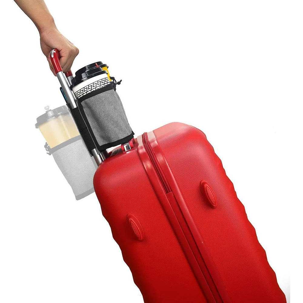 Travel Luggage Cup Holder – Hands-Free Drink Holder for Suitcase Handles