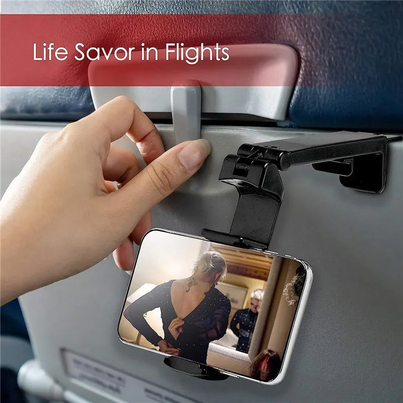 Foldable Airplane Phone Holder – Portable Travel Mount for Flights & Desk