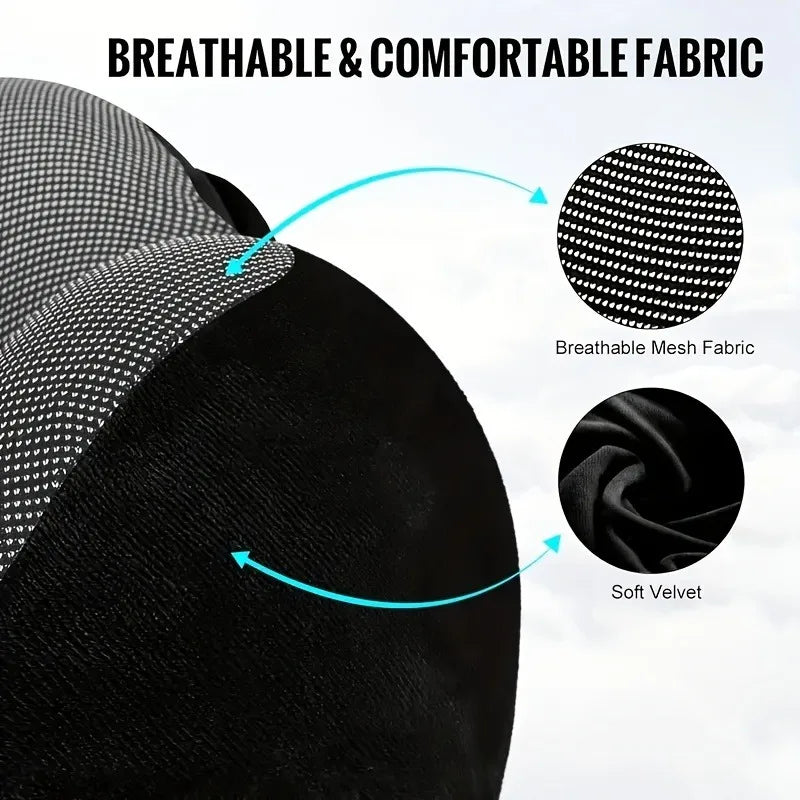 Memory Foam Travel Pillow – Neck Support for Airplane, Car & Office