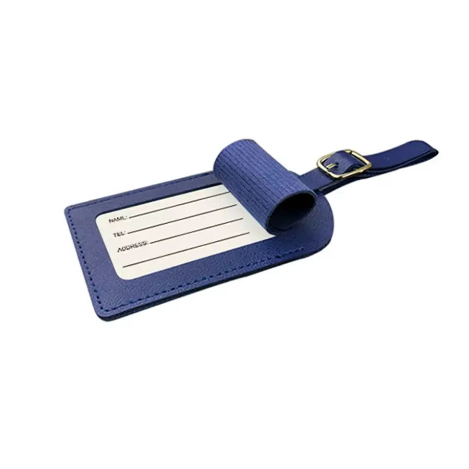 PU Leather Luggage Tag with Passport Cover – 4 Colors