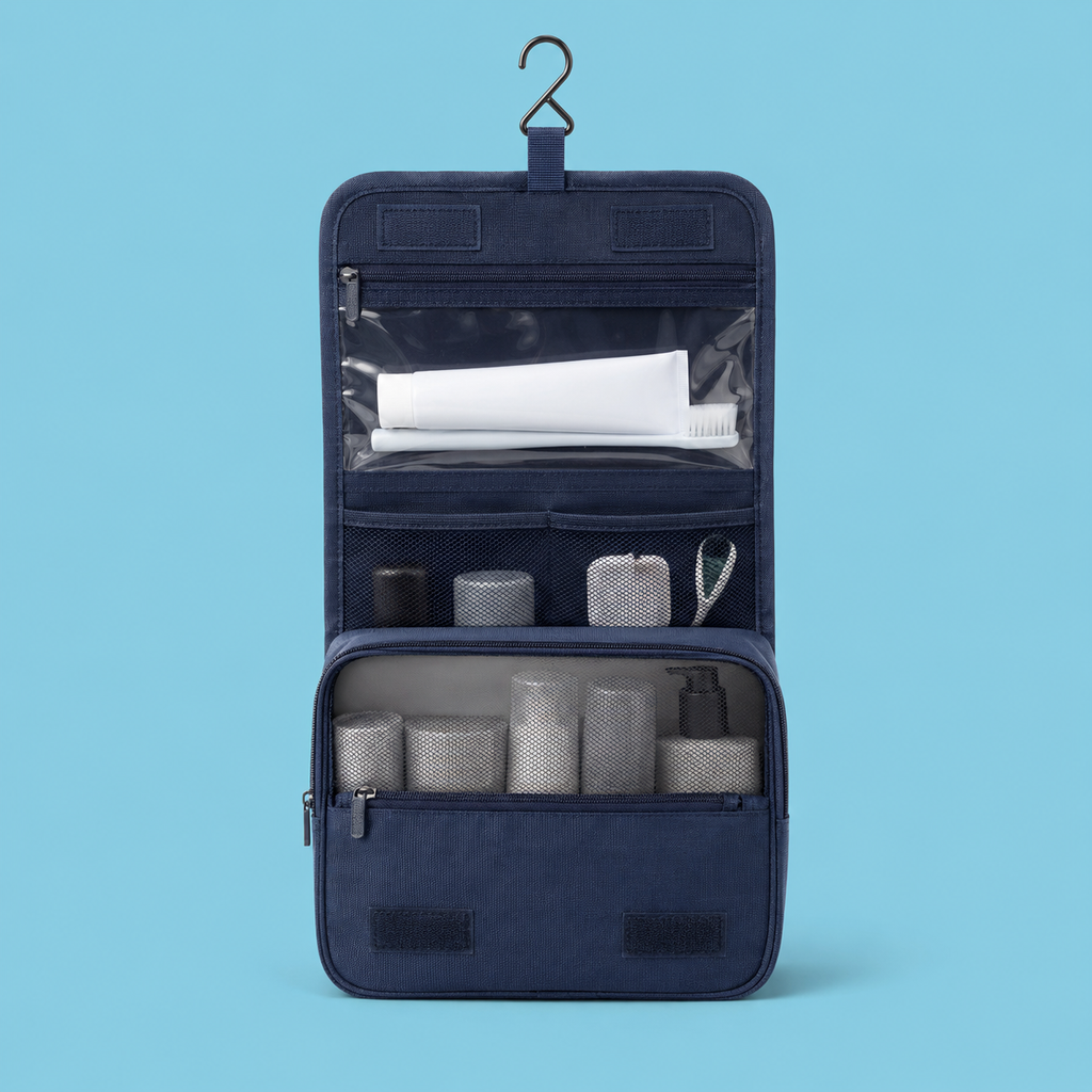 Hanging Toiletry Bag – Waterproof Travel Washbag with Hook