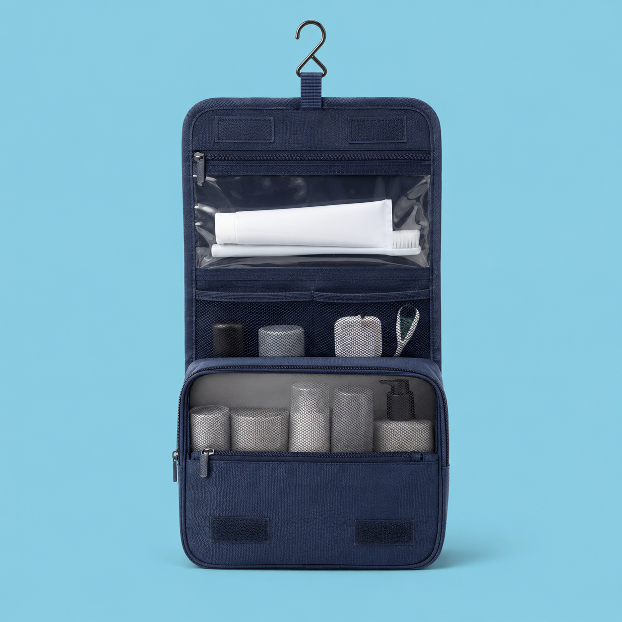 Hanging Toiletry Bag – Waterproof Travel Washbag with Hook
